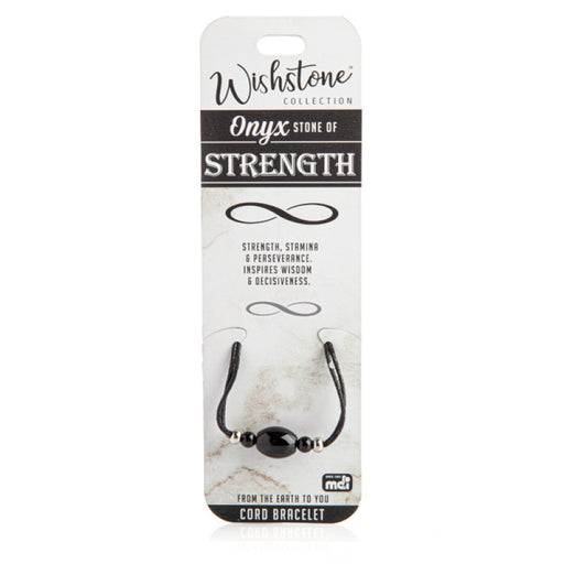 Black onyx bracelet on adjustable cord