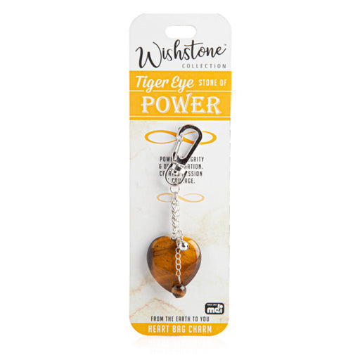 Tiger eye heart keychain for bag