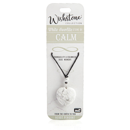 White howlite heart shaped necklace
