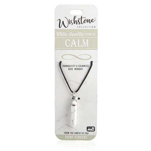 White howlite crystal point necklace