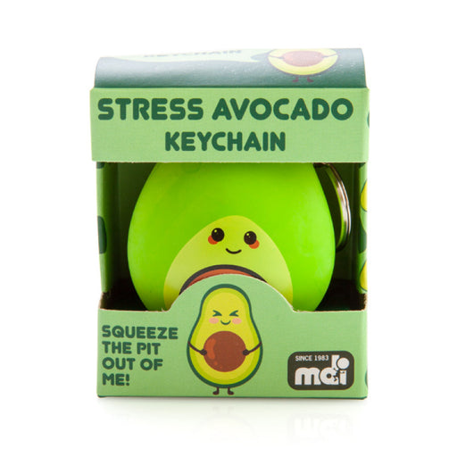 Avocado shaped squishy keychain