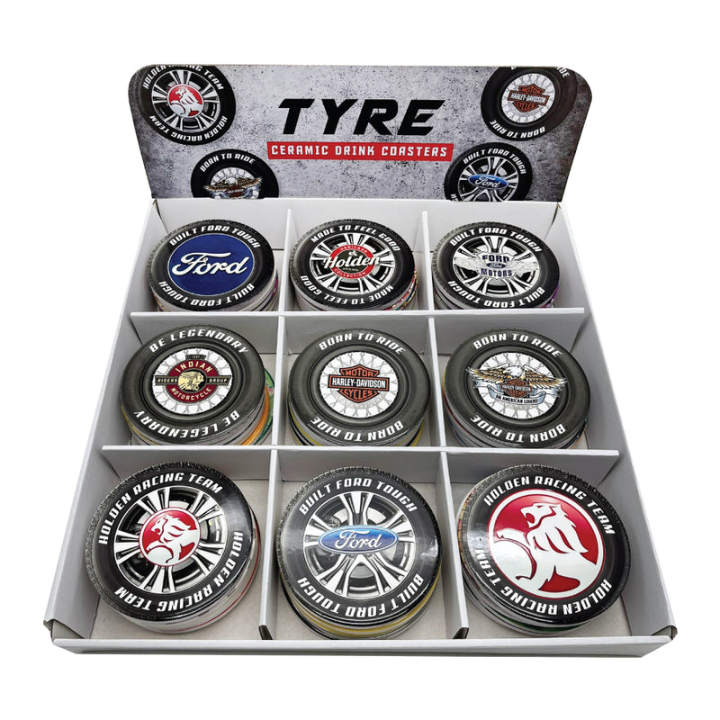 Tyre Ceramic Coasters 10.8x10.8cm