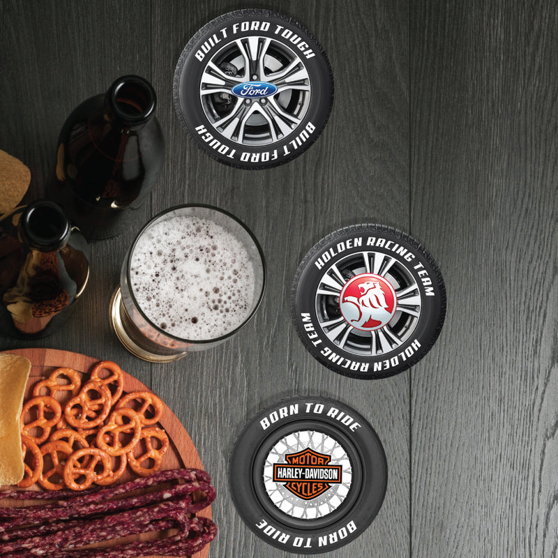 Tyre Ceramic Coasters 10.8x10.8cm