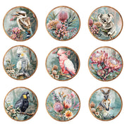 Rainbow Australia ceramic pot holders in a decorative gift box featuring native art. – thumbnail