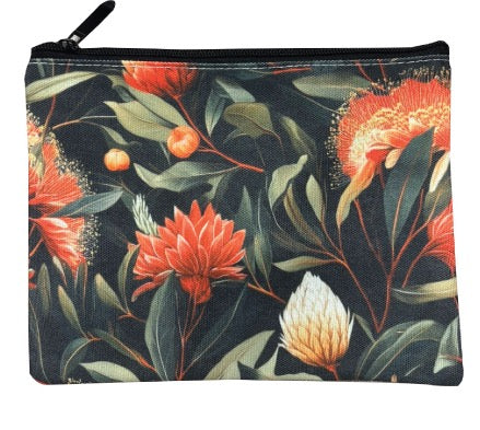 Assorted pouches and bags featuring various iconic Australian native prints.