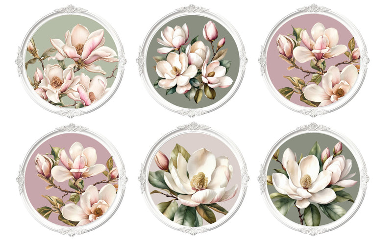 Magnolia Ceramic Pot Holders 18x18cm packaged in a decorative gift box.