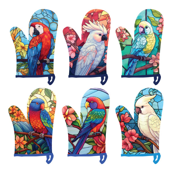 Native Birds Oven Mitts