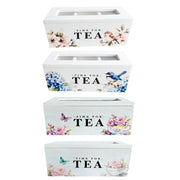 Cottage Birds Design Tea Boxes 22.7x9x9cm – thumbnail