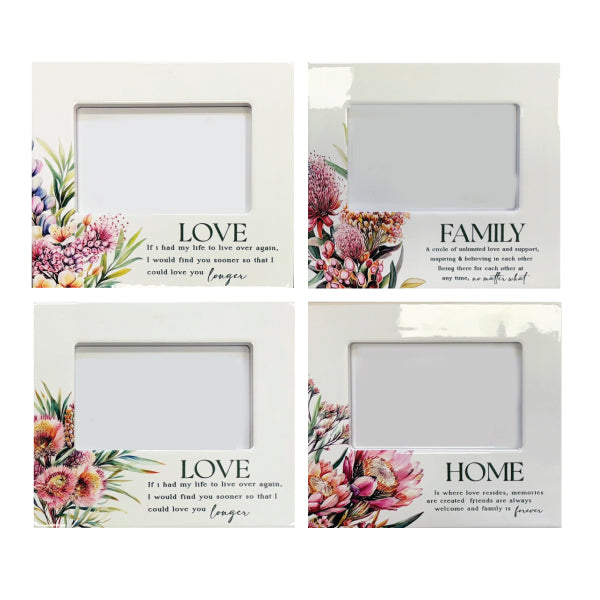 Ceramic Australian Bush Frame in gift box- Holds 4x6in 10x15cm