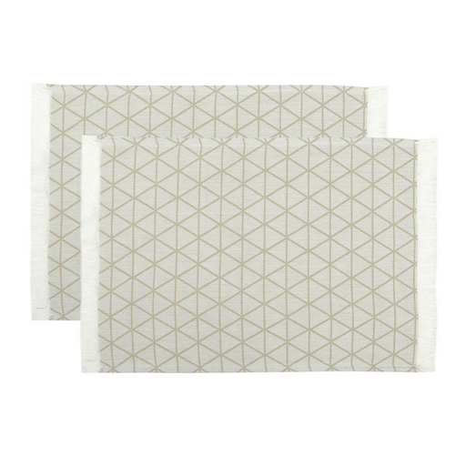 Ronis Jacquard Placemat 35x45cm Taupe Set of 2