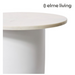 Ronis Jax Marble Side Table White 46x46x56cm
