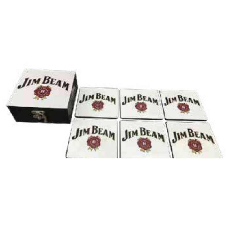 Ronis Jim Beam Coaster Set of 6 12x12x5cm