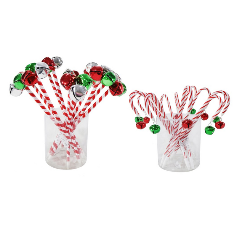 Ronis Jingle Bells Candy Striped Pen Assorted