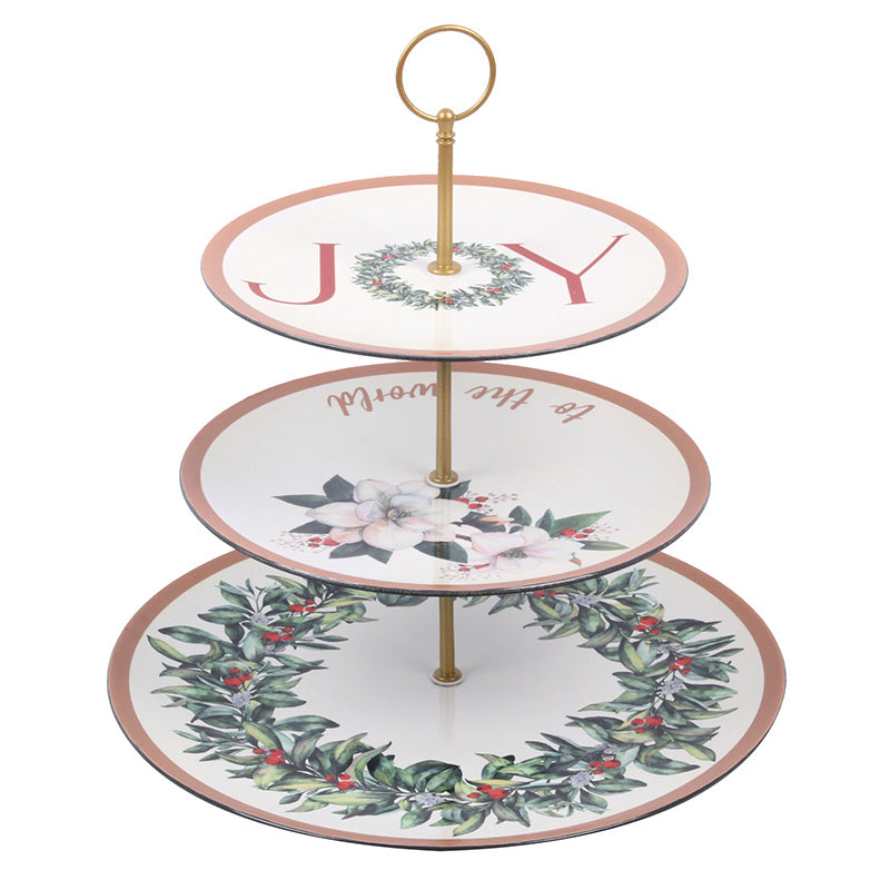 Ronis Joy To The World 3 Tier Cake Stand 33x33cm