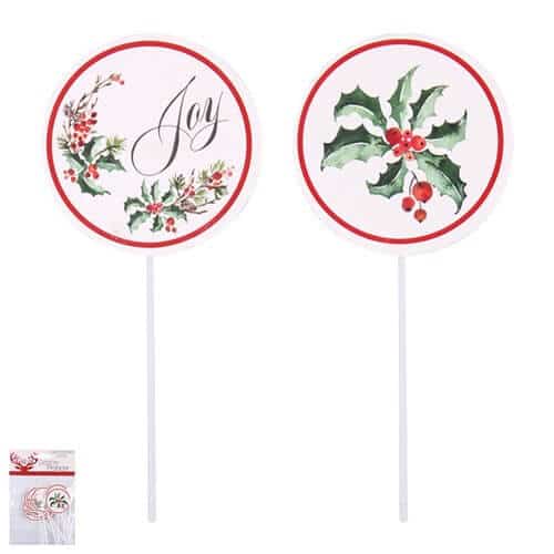 Ronis Joy To The World Cake Picks 12pk