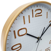 Ronis Julian Waffle Pattern Wall Clock 30x30x4cm Brown