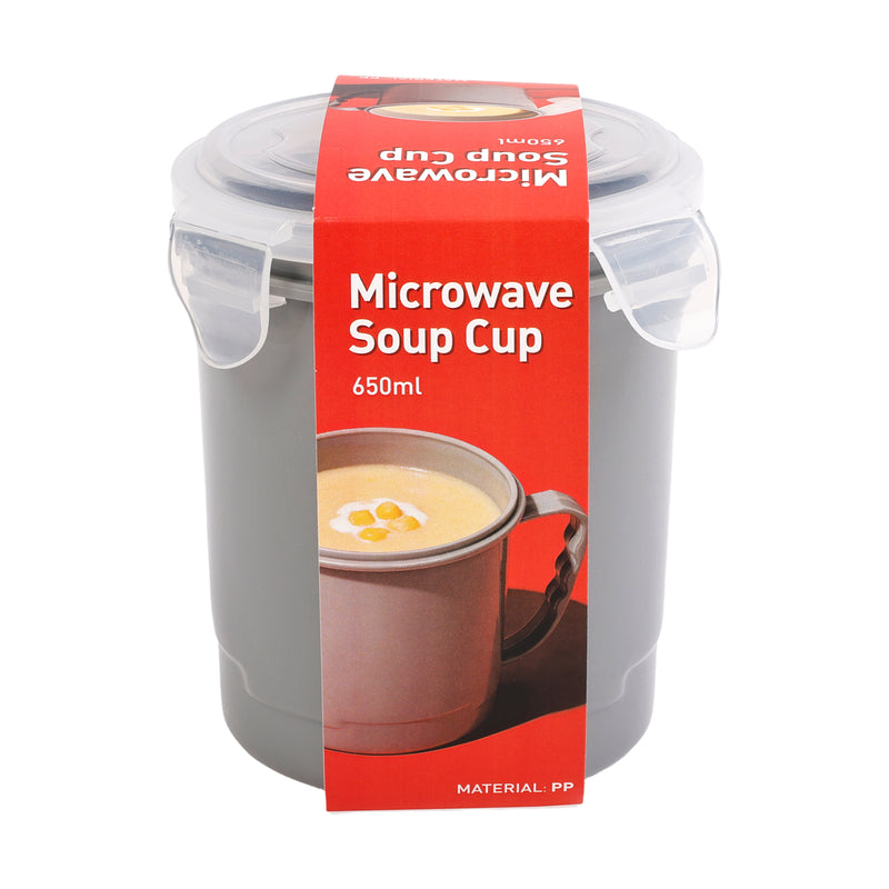 grey 650ml microwave soup cup