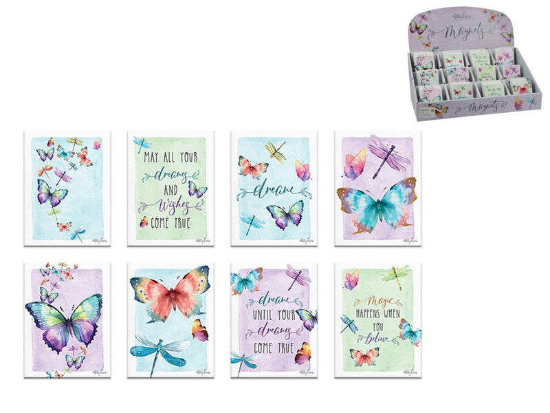 Butterfly & Dragonfly 6x8cm Magnet 8 Assorted