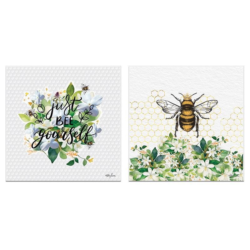 20X20CM BEE CANVAS 2 ASSTD KELLY LANE