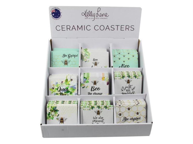 10x10CM BEE COASTER KL 9 ASSTD