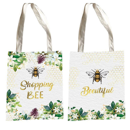 34X47CM BEE YOURSELF TOTE BAG KL 2 ASST