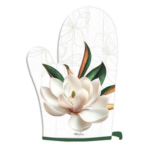 Magnolia floral oven mitt set