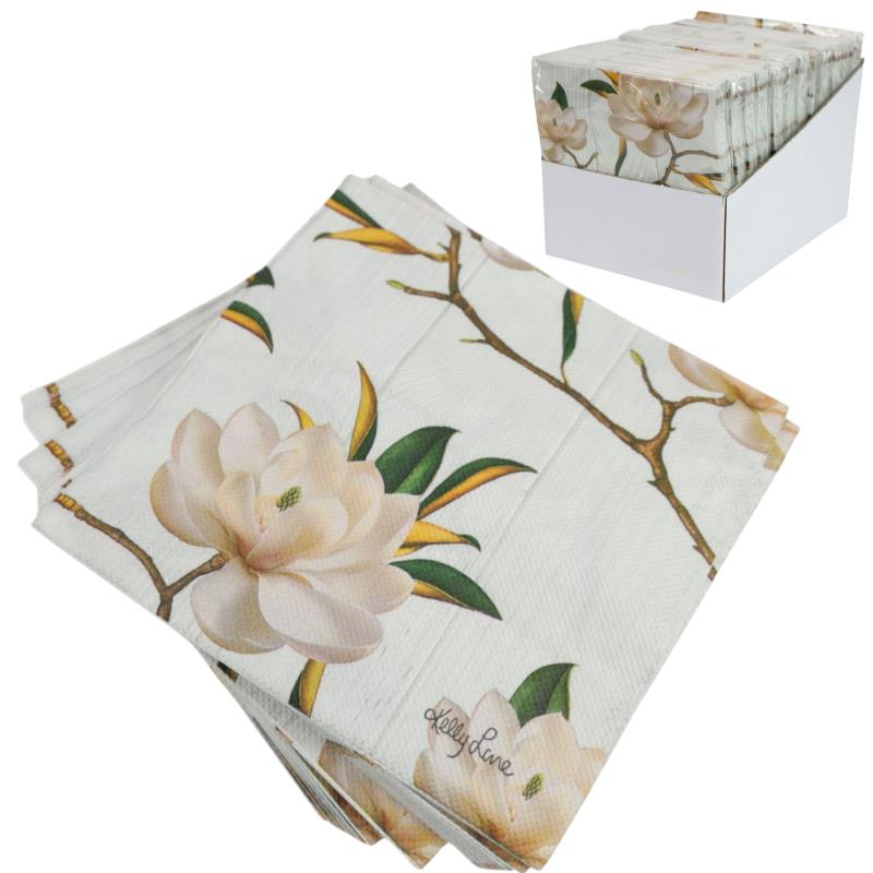 Magnolia floral paper napkins