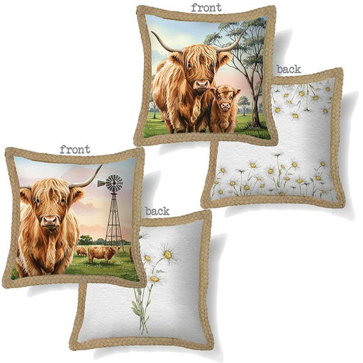 Assorted Highland cow cushion 45x45cm