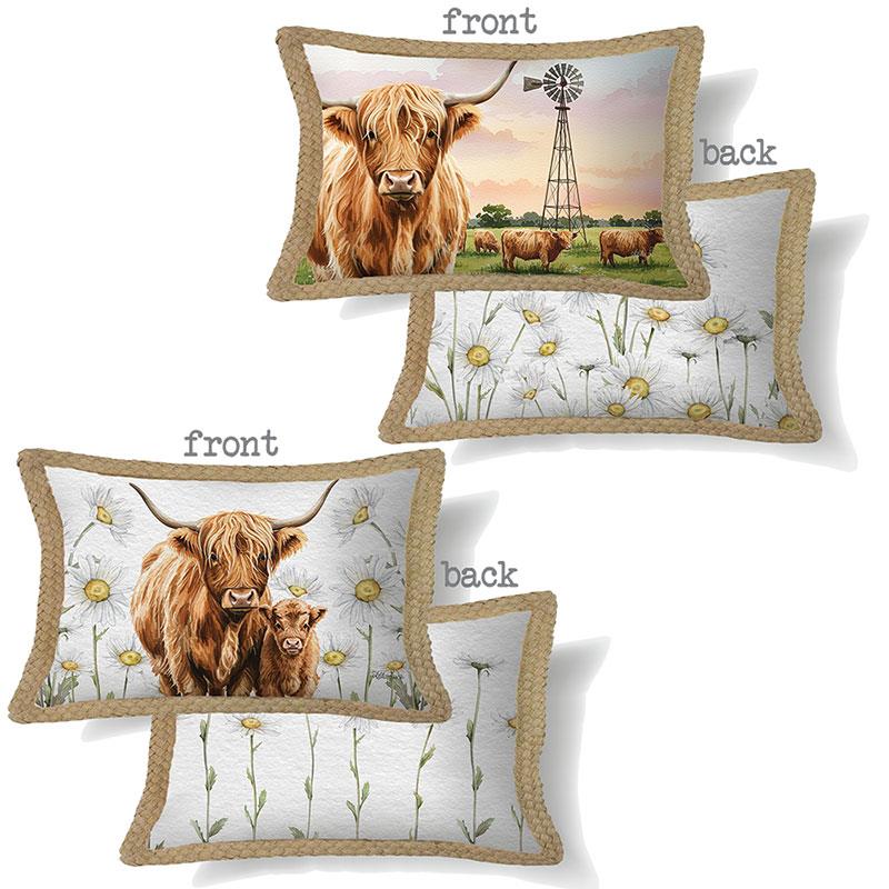 Assorted Highland cow cushion 30x50cm