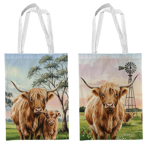 Assorted Highland cow tote bag 34x48cm