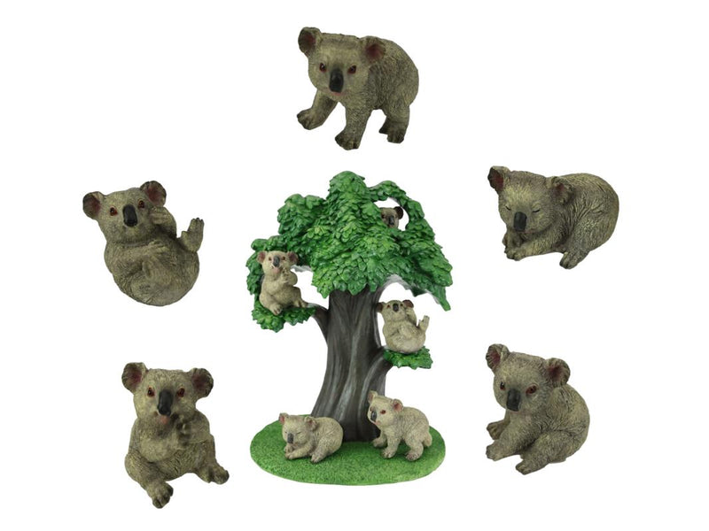 Miniature koala in tree figurine assorted