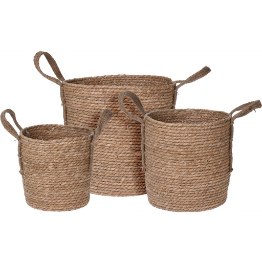 round storage basket set in three sizes