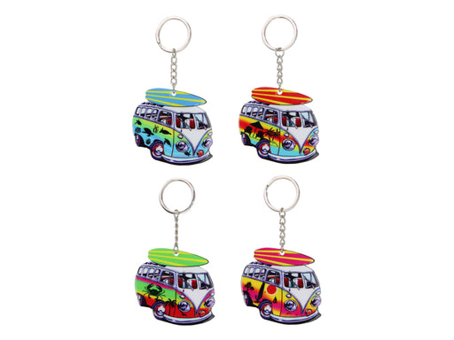 Acrylic campervan charm key ring assorted