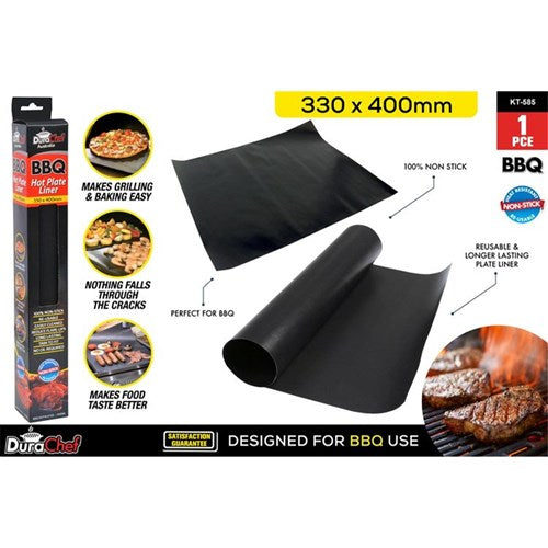Non-stick BBQ hot plate liner sheet
