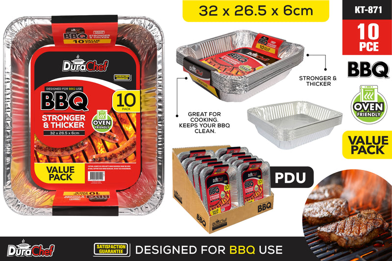 Foil Tray 10pc 32x26.5x6cm