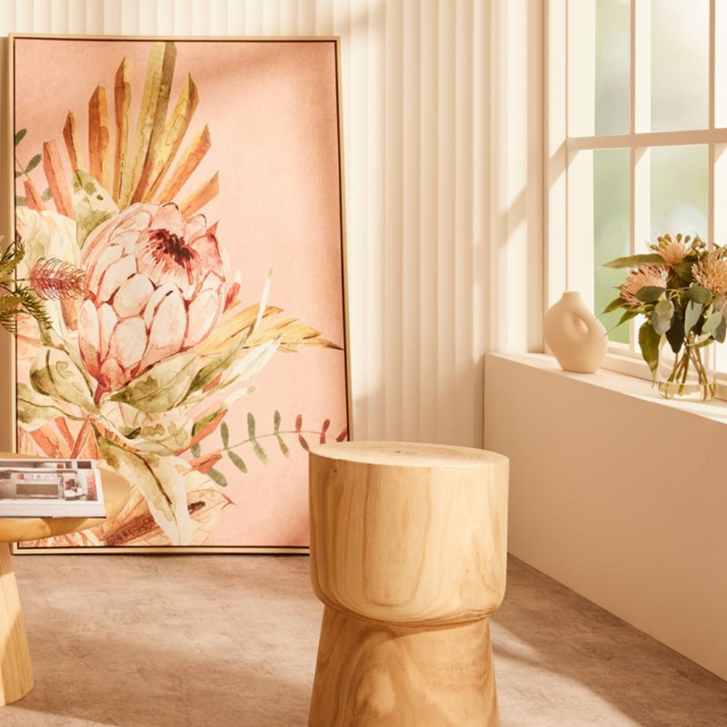 Ronis Karlo Stool Natural 31x31x45cm