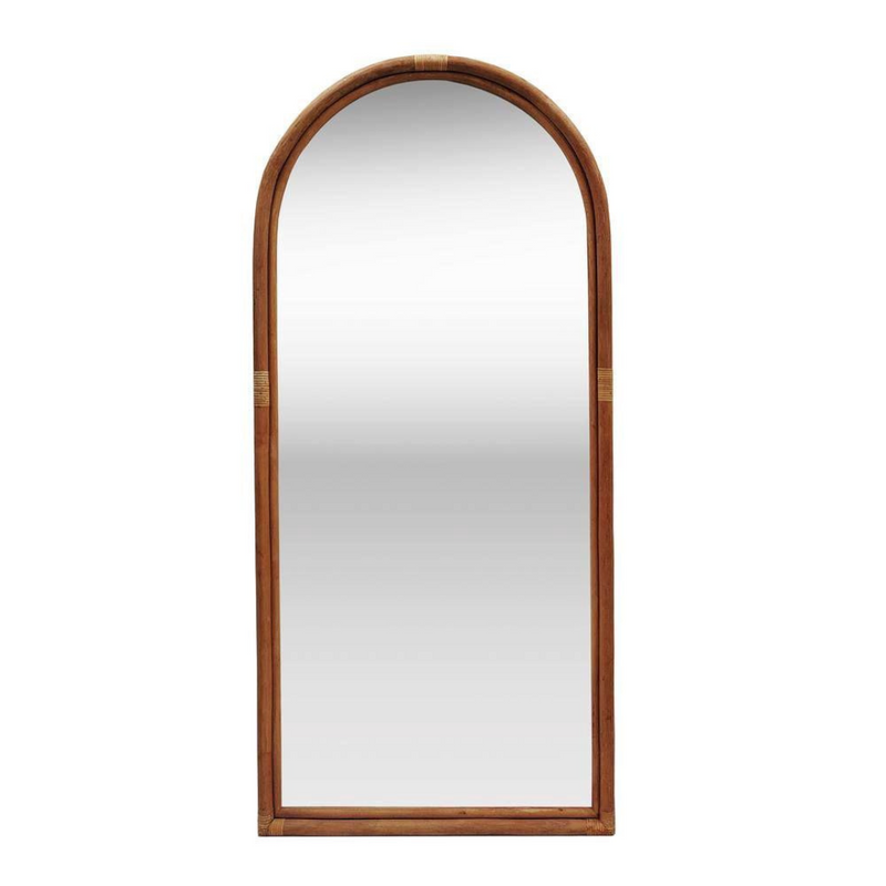 Karmen full length mirror 180x80cm in natural finish styled in a bedroom