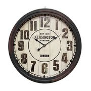Ronis Kensington Station Vintage French Country Metal Wall Clock 62x62x6.5cm Black