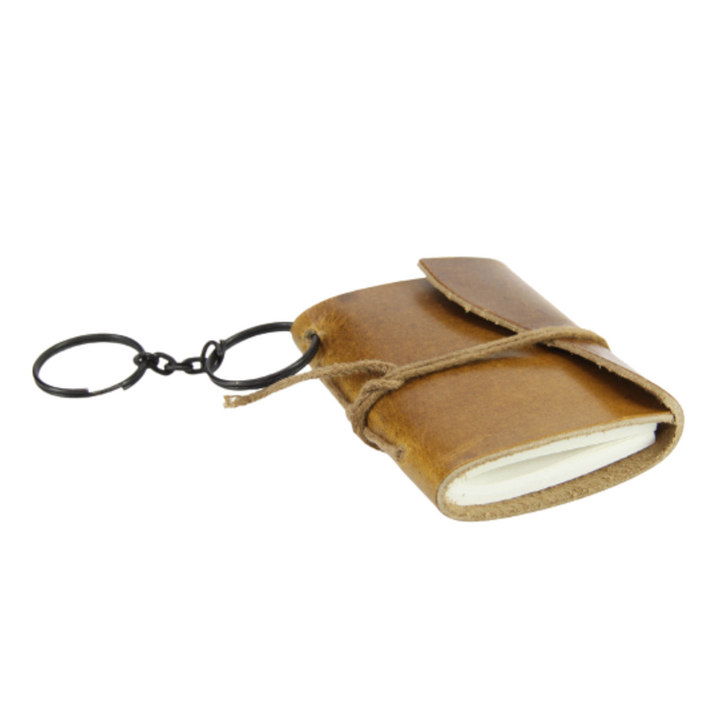 Ronis Key Ring Leather Mini Journal 9x8cm Assorted