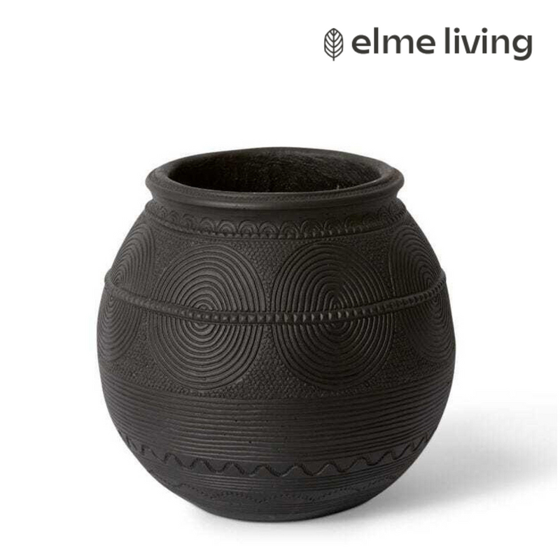 Ronis Khalid Vase Black 30x30x28cm