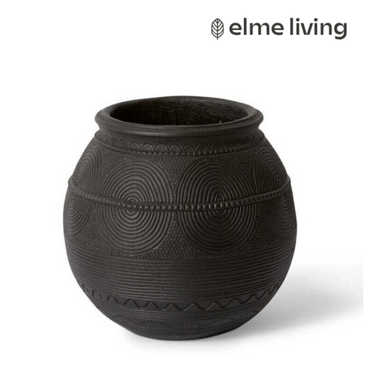 Ronis Khalid Vase Black 30x30x28cm