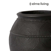 Ronis Khalid Vase Black 30x30x28cm – thumbnail