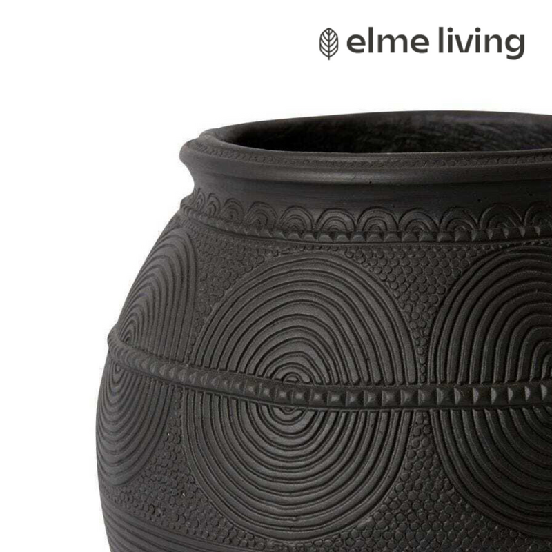 Ronis Khalid Vase Black 30x30x28cm