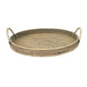 Ronis Kia Rattan Tray Natural Set 46cm/41cm – thumbnail