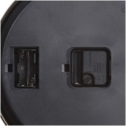 Gold tabletop clock with exposed gears and footed stem base, 41cm