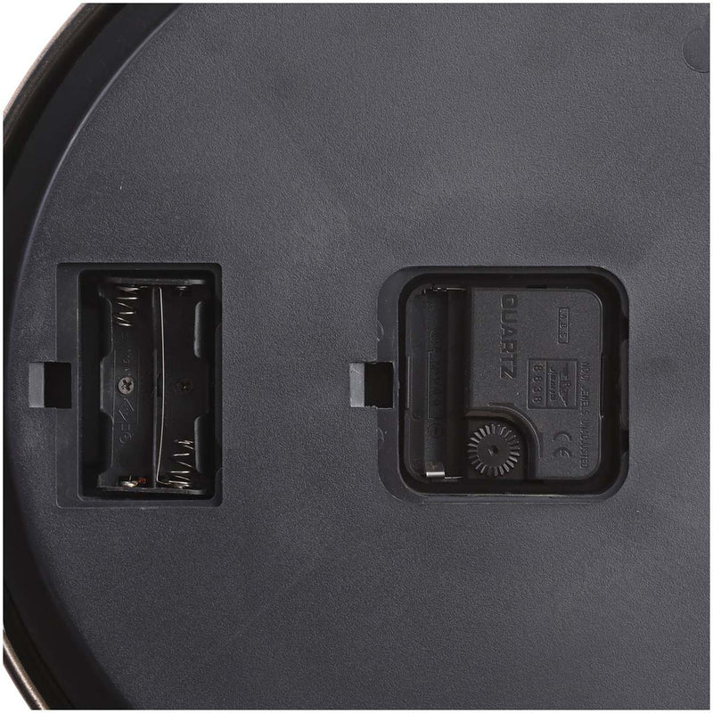 Gold tabletop clock with exposed gears and footed stem base, 41cm