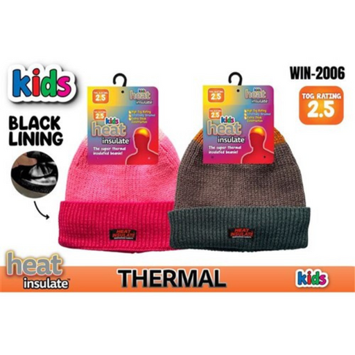 Kids Heat Insulated Stripe Beanie