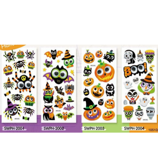 Ronis Kids Moving Eyes Puffy Stickers 4 Asstd