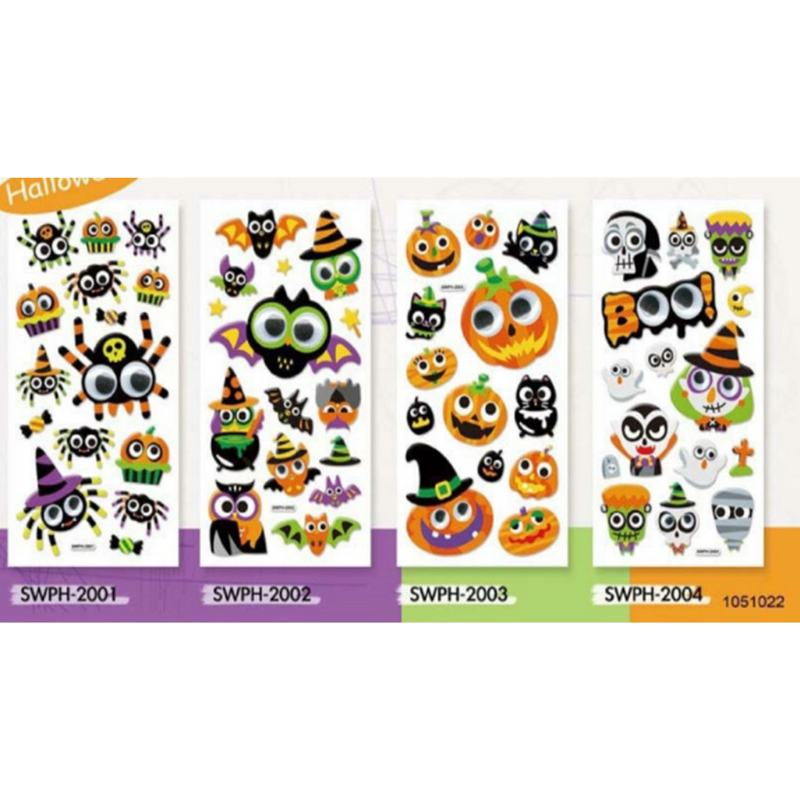 Ronis Kids Moving Eyes Puffy Stickers 4 Asstd
