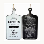Ronis Kitchen Quote Cutting Board Signs 14.5x30x0.6cm Assorted